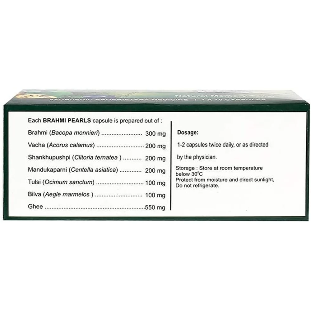 Kerala Ayurveda Brahmi Pearls, 40 Capsules-3.webp